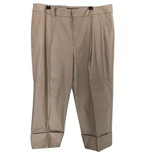 Lauren Ralph Lauren Ankle Cuffed Pants Women's Size 18W Tan / Beige NEW
